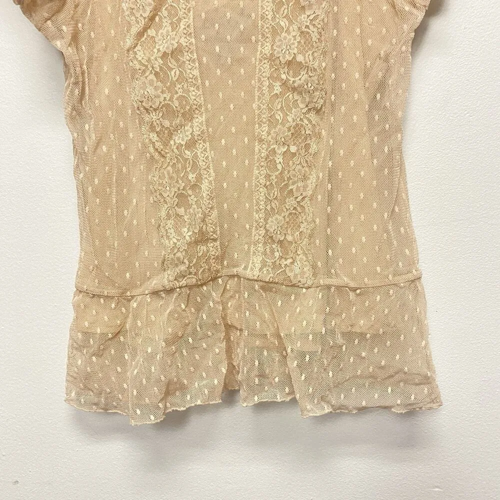 INC International Concepts Women’s Med Floral Lace Top Y2K Clean Girl Spring - Image 2