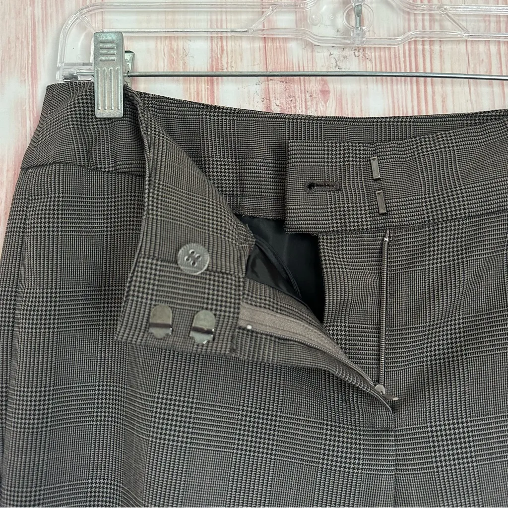 Nine West Black Houndstooth Tan Plaid Trouser Suit Pants - Image 7