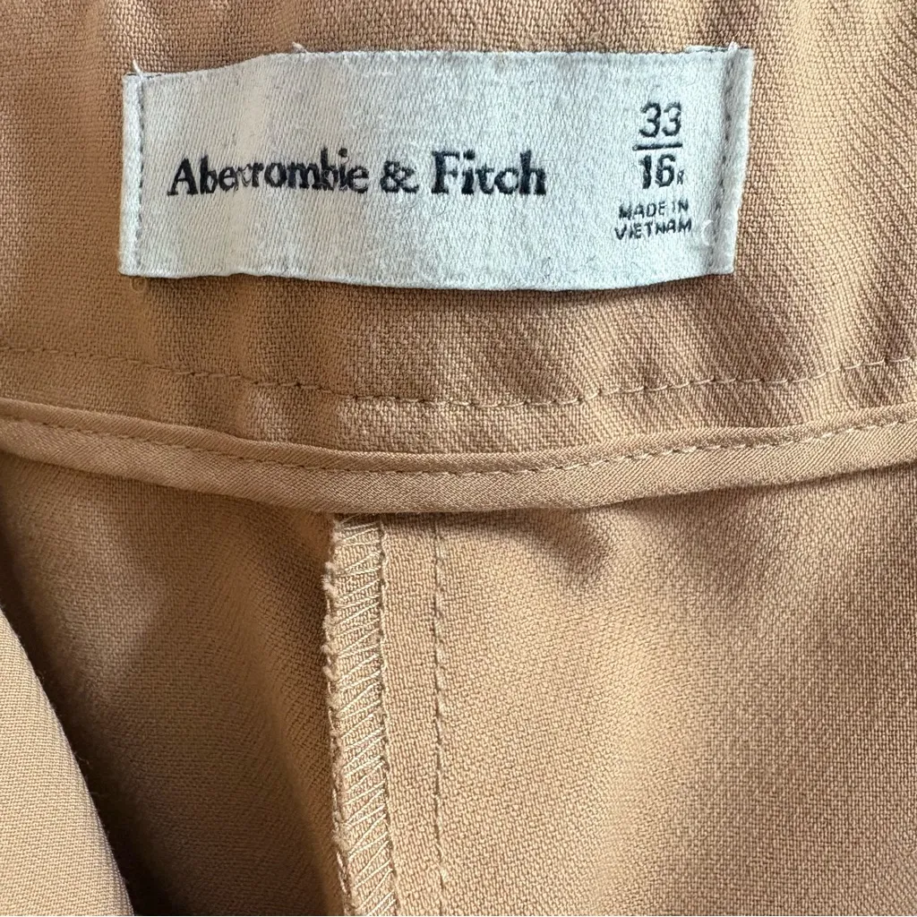 Abercrombie & Fitch Women’s 16R Wide Leg Tan Trousers Career Work Office - Image 4