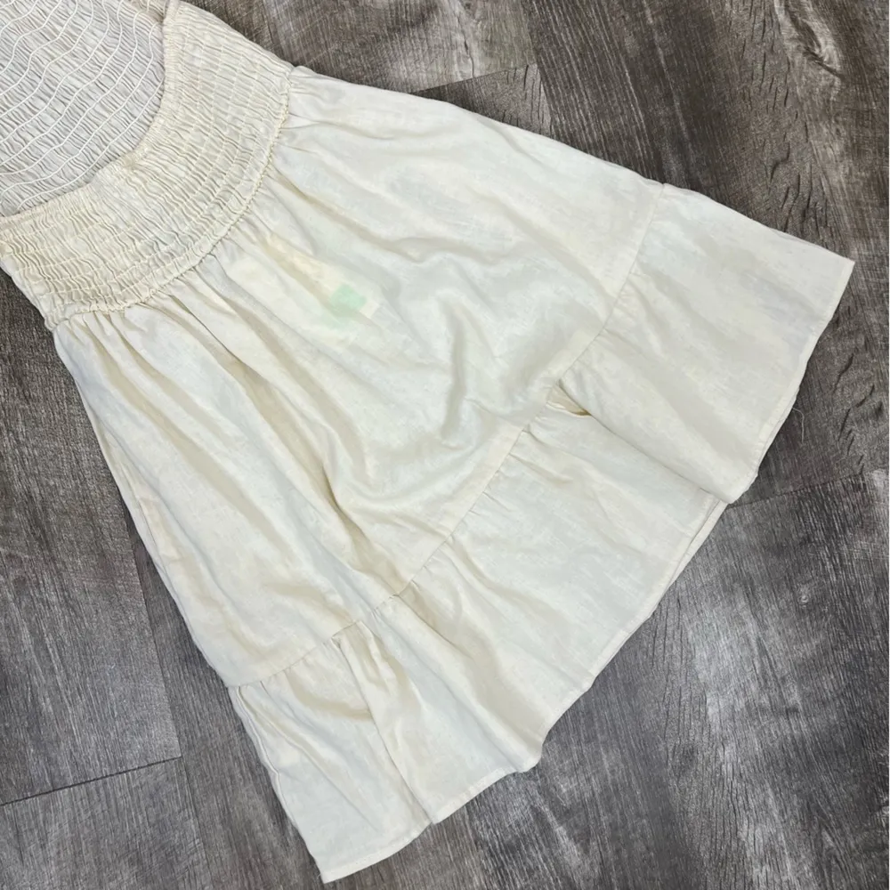 NEW Urban Renewal Cream Linen Tiered Halter Mini Dress - Image 6