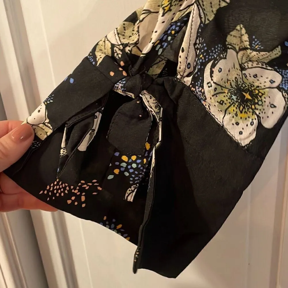 Free People Tuscan Dreams floral tunic blouse size XS - Image 6