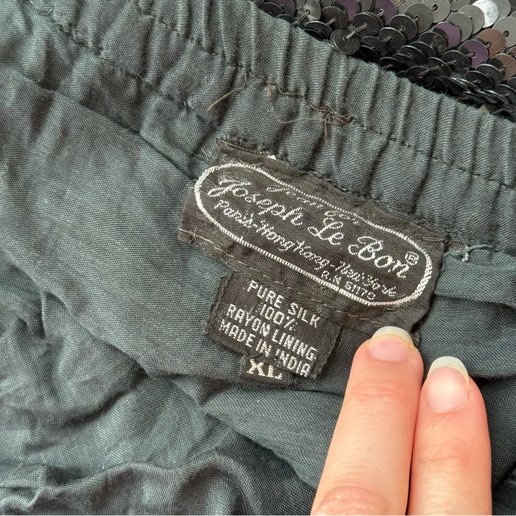 Vintage 1990s black sequin mini skirt - Image 8