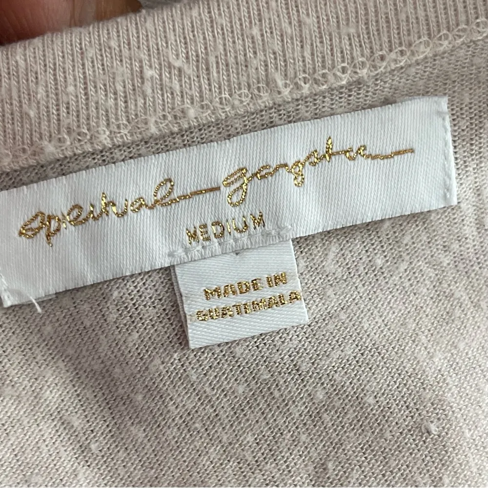 SPIRITUAL GANGSTER | Beige NAMASTE BEACHES Tie Front Muscle Tank Top Sz M - Image 6