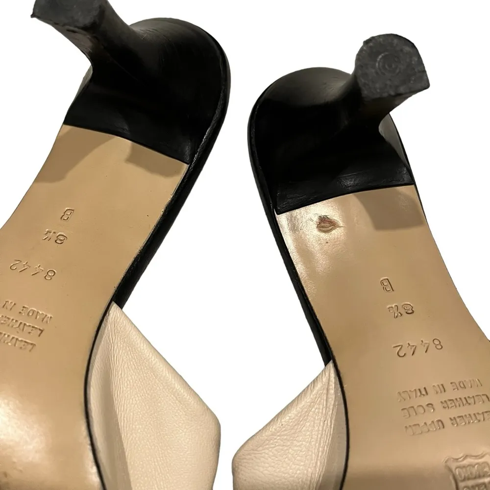 Massimo Baldi Leather Color Block Heeled Sandals, Sz 8.5 - Image 13