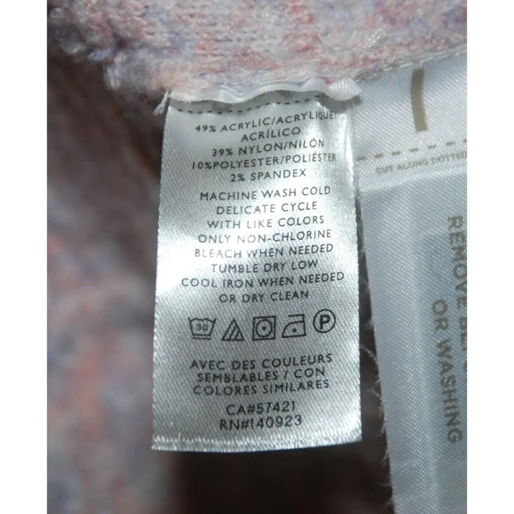 Lou & Gray for Loft Oversized Size XS Pull Over Sweater Crew Neck Dolman Sleeve Purple - Image 11