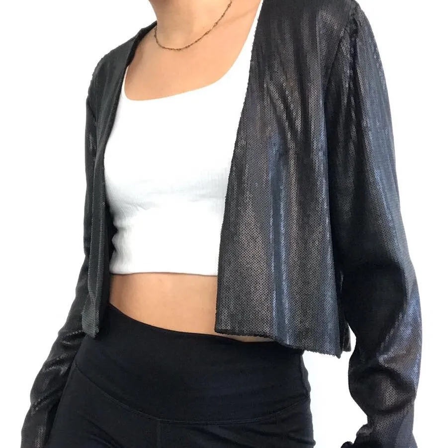 Sequin Cropped Cardigan  - Image 4