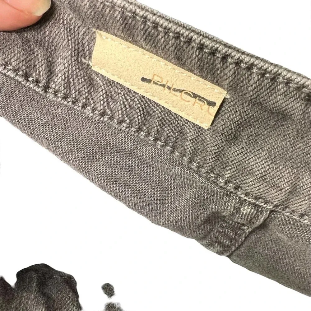 Anthropologie‎ Pilcro Borrowed Boyfriend Jeans Denim Distressed Gray Size 32 - Image 10