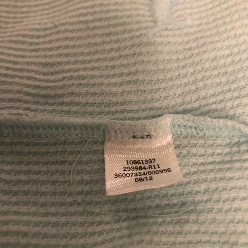 PINK Victoria’s Secret Waffle Scoop Neck Rounded Hem Long Sleeve Mint M - Image 5