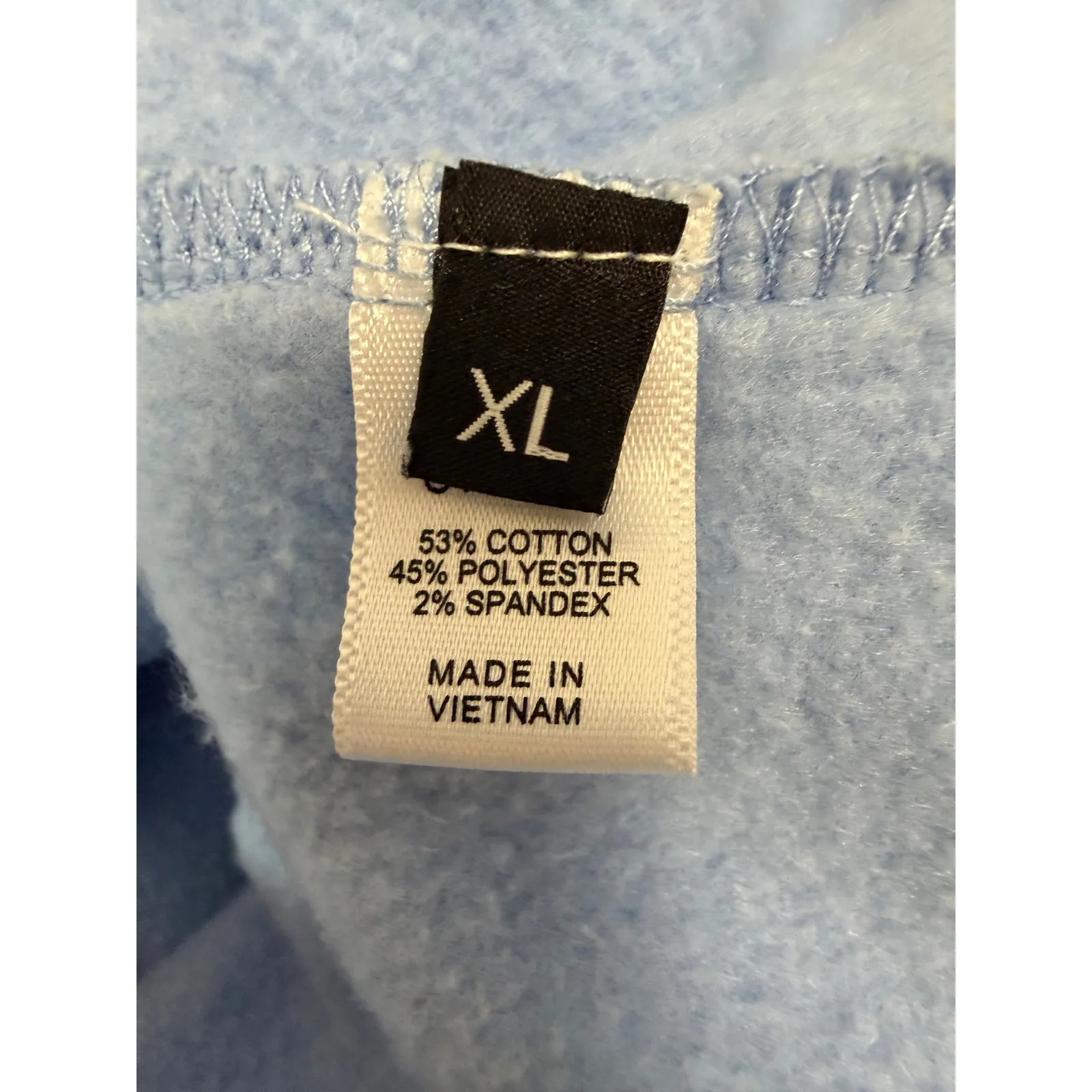 Judith March Wifey Sweatshirt Light Blue Crewneck Embellished Spell Out XL - Image 4