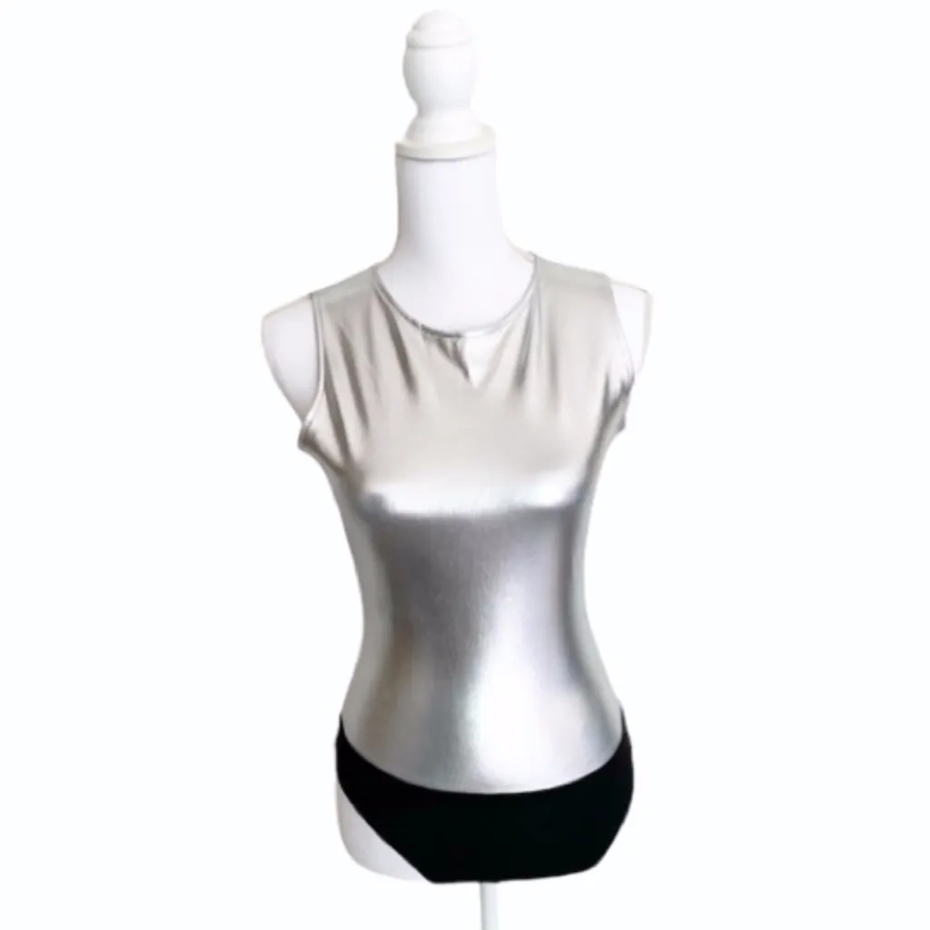 NWT Tiny Willow Silver Holiday Party Bodysuit Size M - Image 2