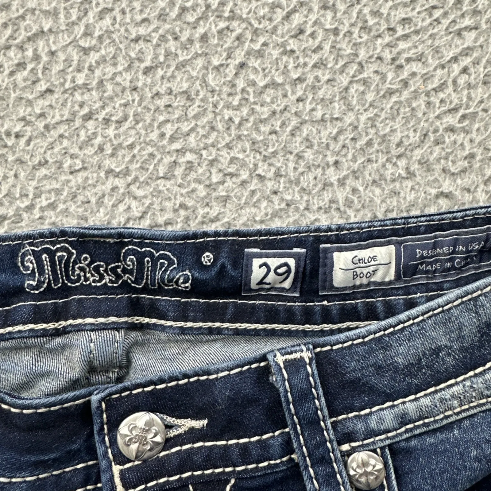 Y2K Miss Me Low Rise Bootcut Jeans Western Rodeo Festival Cowgirl Women 29 x 33 - Image 4