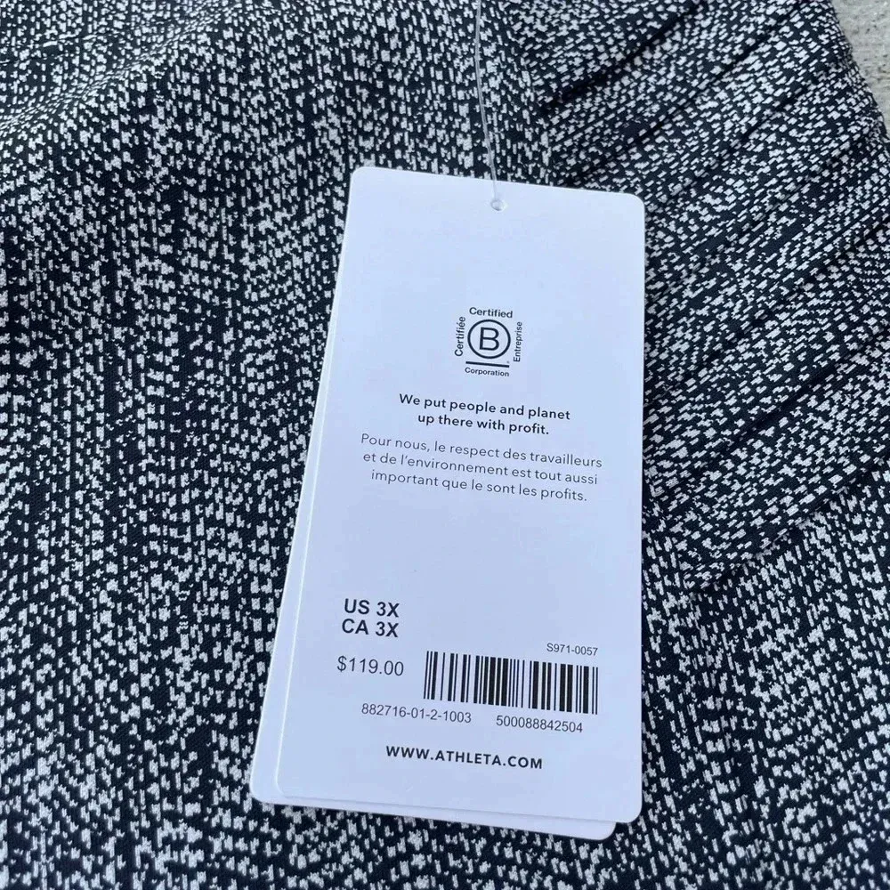 NWT Athleta Delancey Gleam Moto Tights Size 3X Zip Ankle Heathered Gray - Image 4