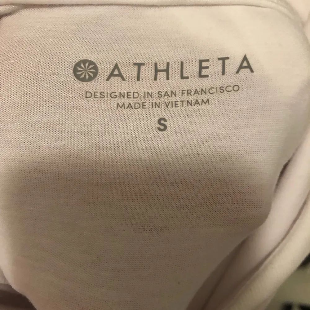 Athleta Essence Hooded Cowl Neck Long Sleeve Tunic Sz. White ThumbHoles Running - Image 4