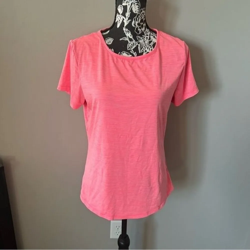 Zyia Active Tshirt Striped womens athletic pink medium - Image 6