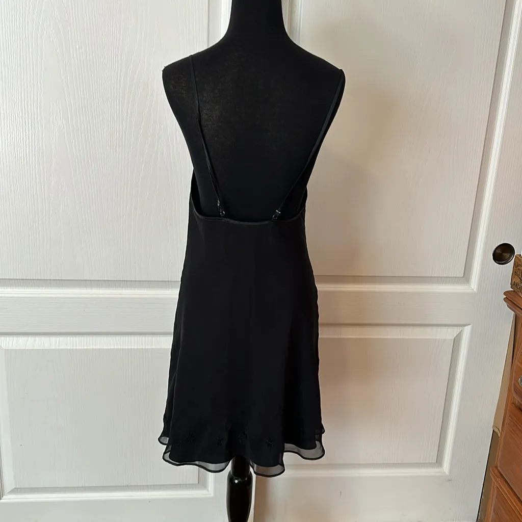 VTG BLACK CAMI LINGERIE DRESS - Image 4