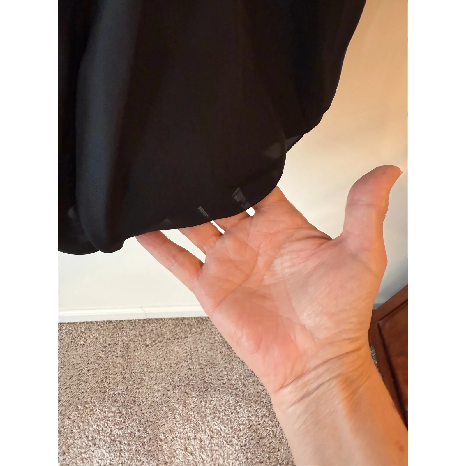 Badgley Mischka One Shoulder Asymmetrical Beaded Mini Dress Black Women Size 10 - Image 4