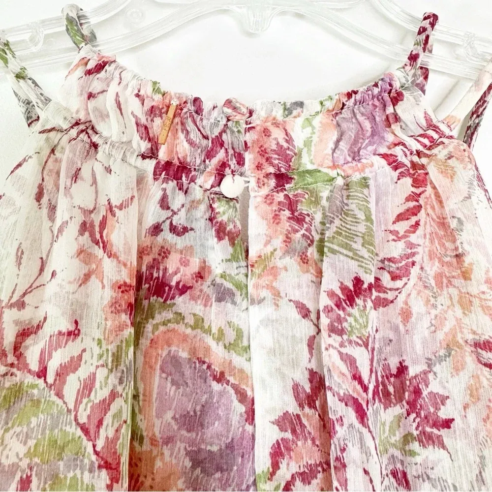 Misa Angelina Floral Drop Waist Maxi Halter Dress Flowy Feminine Size M/L NWT - Image 8