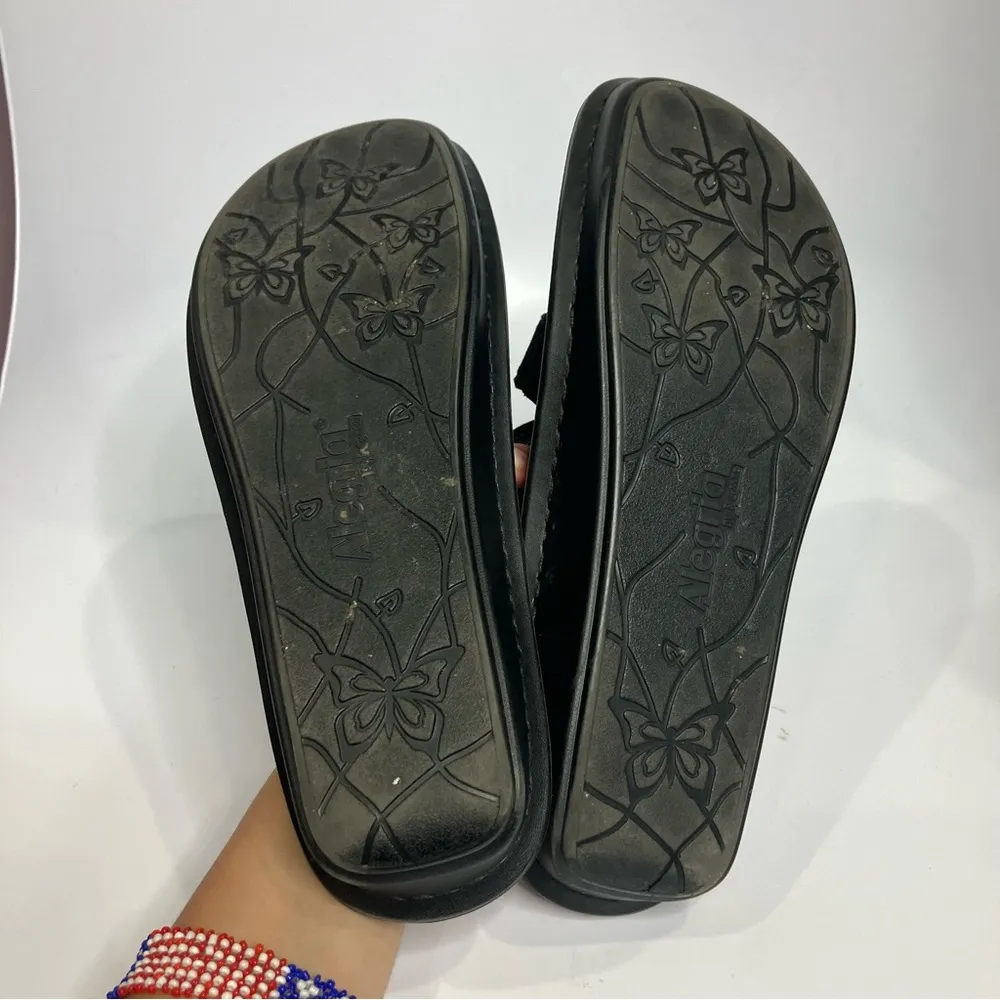 Alegria black leather slides sandals comfort shoes women’s size 40‎ - Image 6