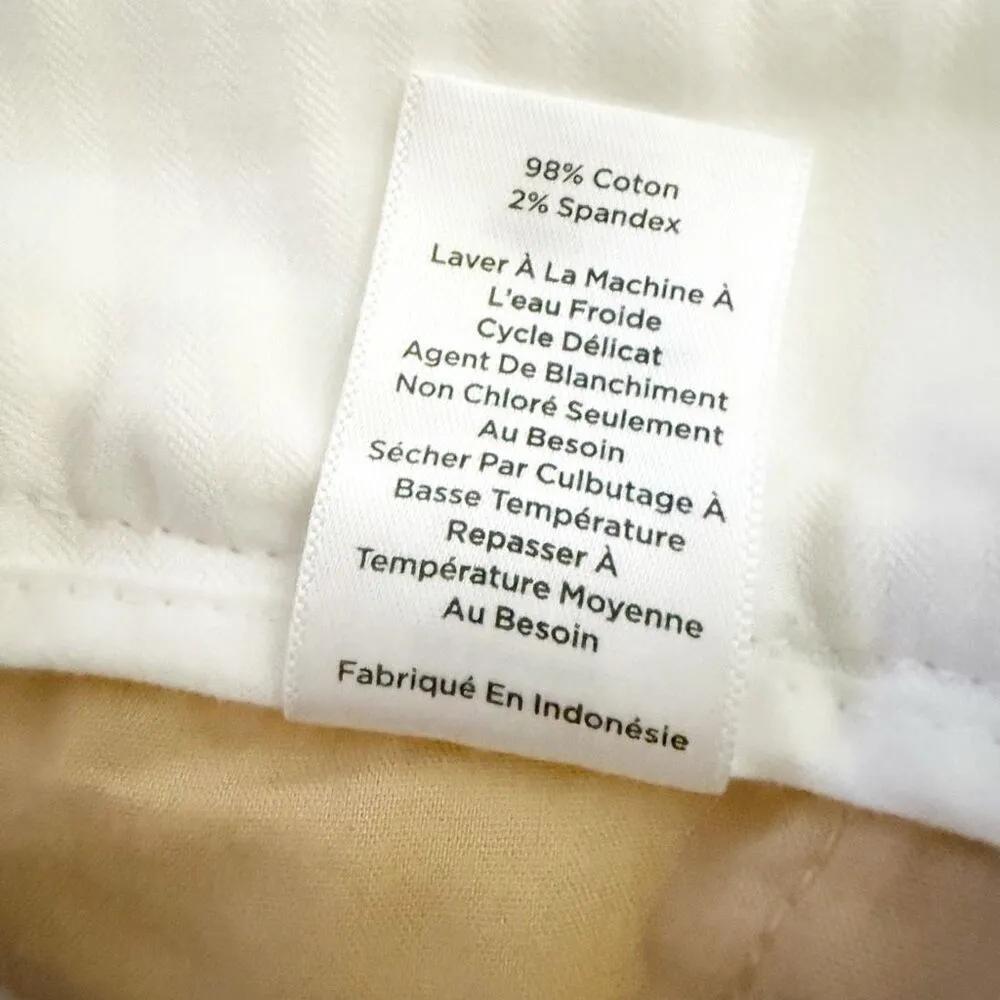 TALBOTS | White The Perfect Chino Curvy Ankle Pants Straight Cut | Size 18W Peti - Image 7