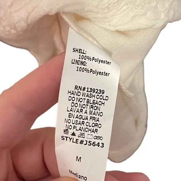 Tobi Women's White Low Back Short Sleeve Bodycon lllusion Dress - Image 3