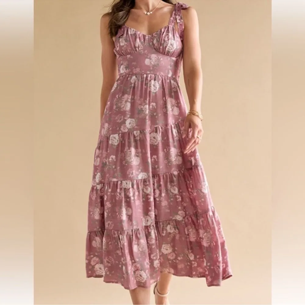 Altar'd State Floral Print Fit & Flare Midi
Dress(Size Large) - Image 3