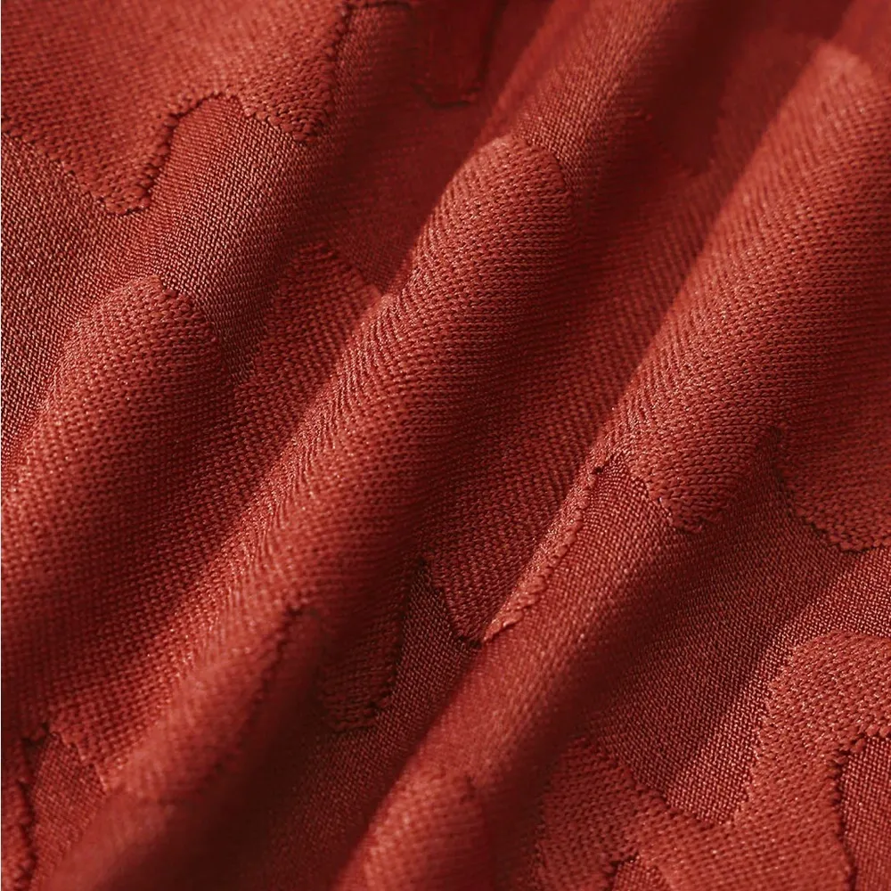 Berlook Caramel Textured Knot Triangle Bikini Set Red Size M - Image 7