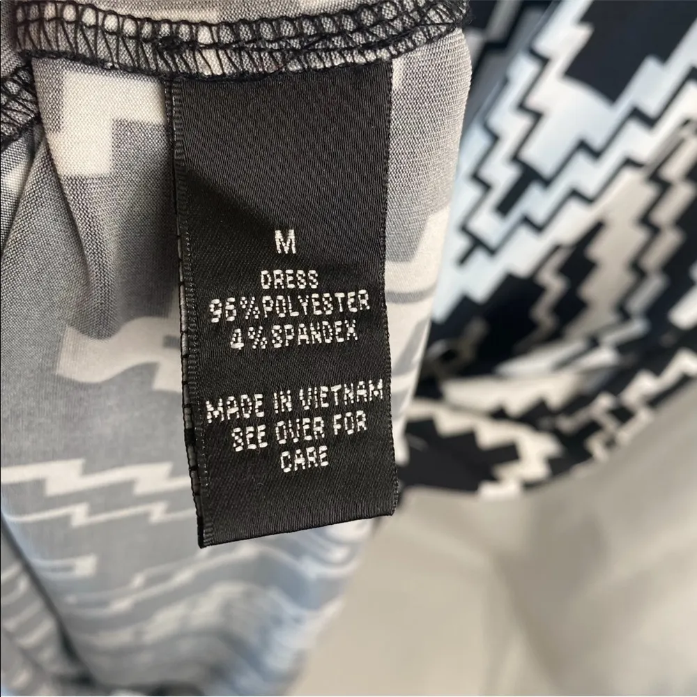 AB Studio Black & White Maxi Dress Medium - Image 6