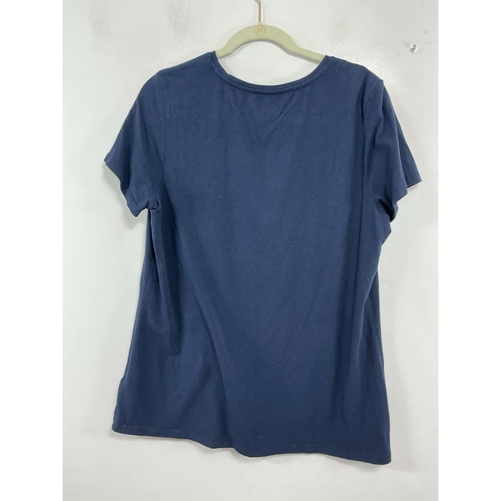 Womans Amazon Essentials Short Sleeve Pullover T Shirt XL Navy Crew Neck - Image 2