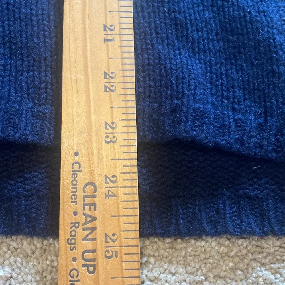 Calypso St Barth Cashmere Relaxed Long Sleeve Split Side Sweater Navy XS - Image 9