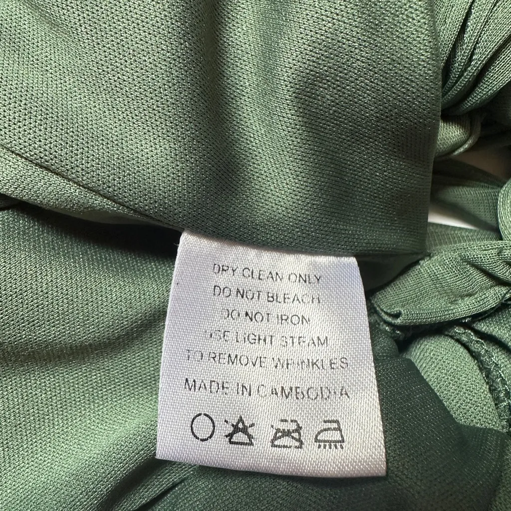 Azazie Sheath Bow Chiffon Dress | Sz A2 | Straight Neckline | ruched body - Image 7