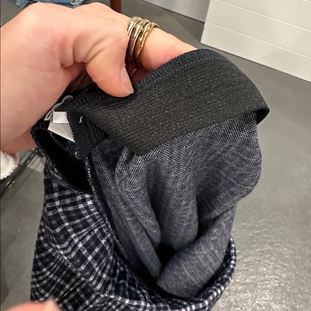 Navy and White Plaid Pants - Image 5