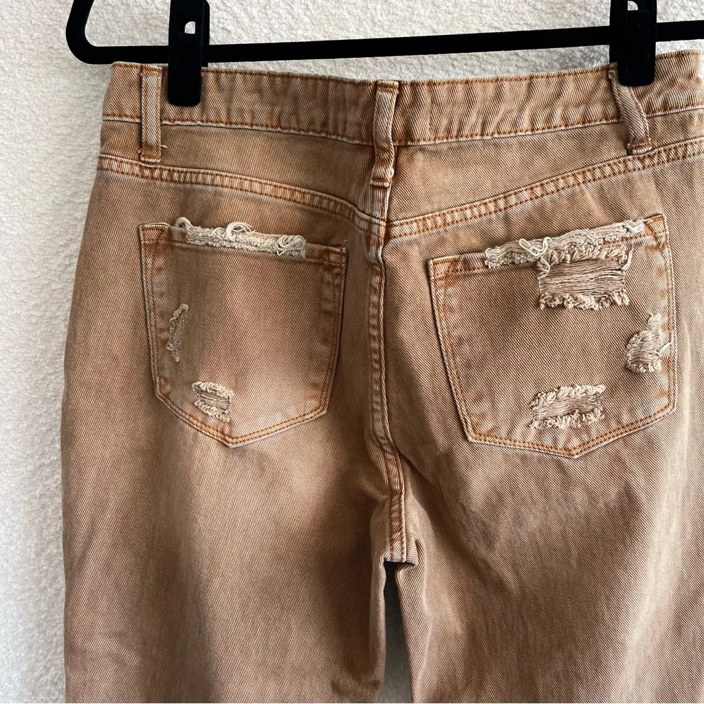 Vervet By Flying Money Women’s Distressed Crop Autumn Denim Jeans Size 29‎ Brown - Image 14