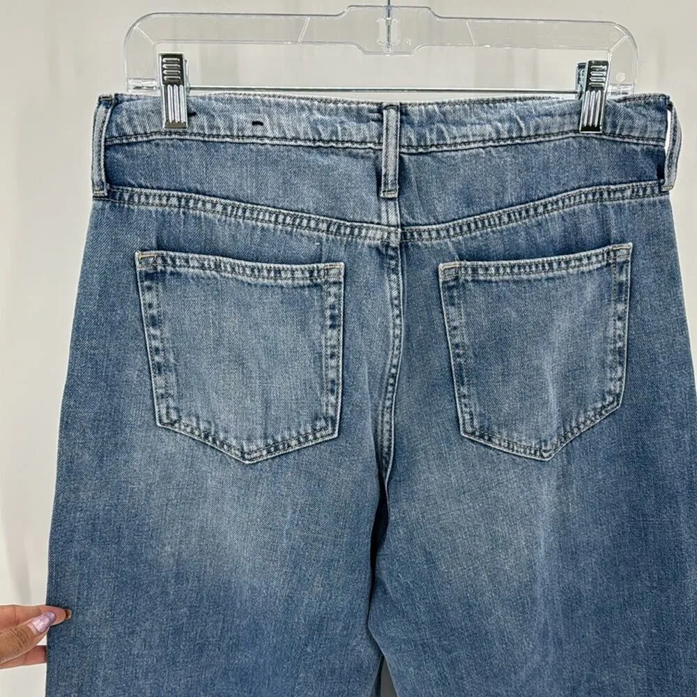GAP high rise wide leg distressed jeans festival casual coastal size 10 festival - Image 7