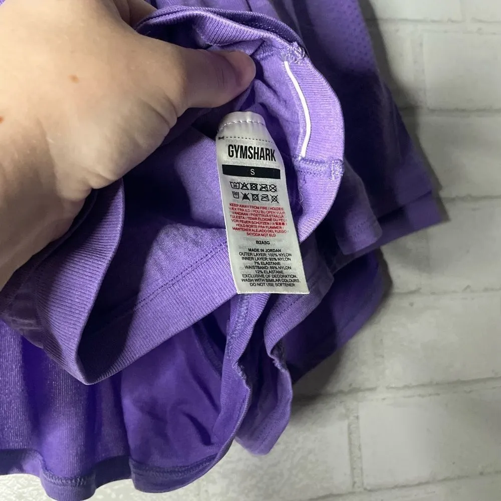 Gymshark Purple Vital Seamless 2.0 2-IN-1 Shorts Size Small - Image 3