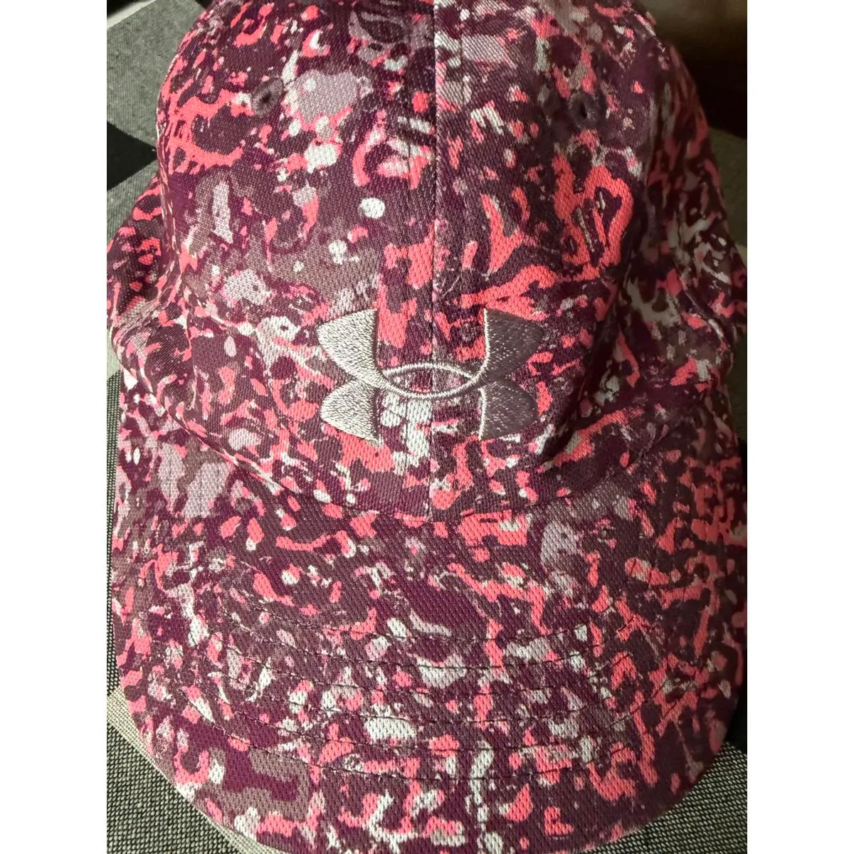 Under Armour Pink and Purple Patterned Baseball Cap - Image 2