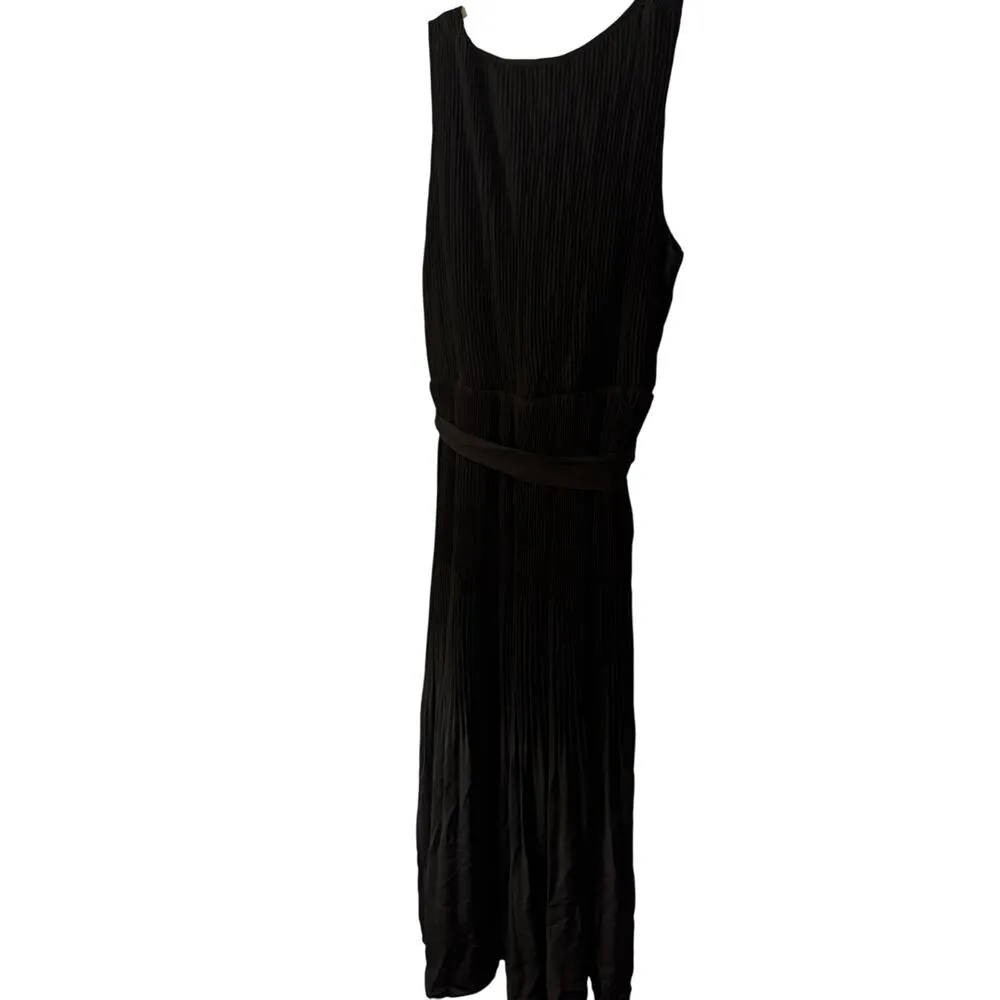 T Tahari Faux Wrap Sleeveless Pleated Fit & Flare Maxi Dress - Image 9