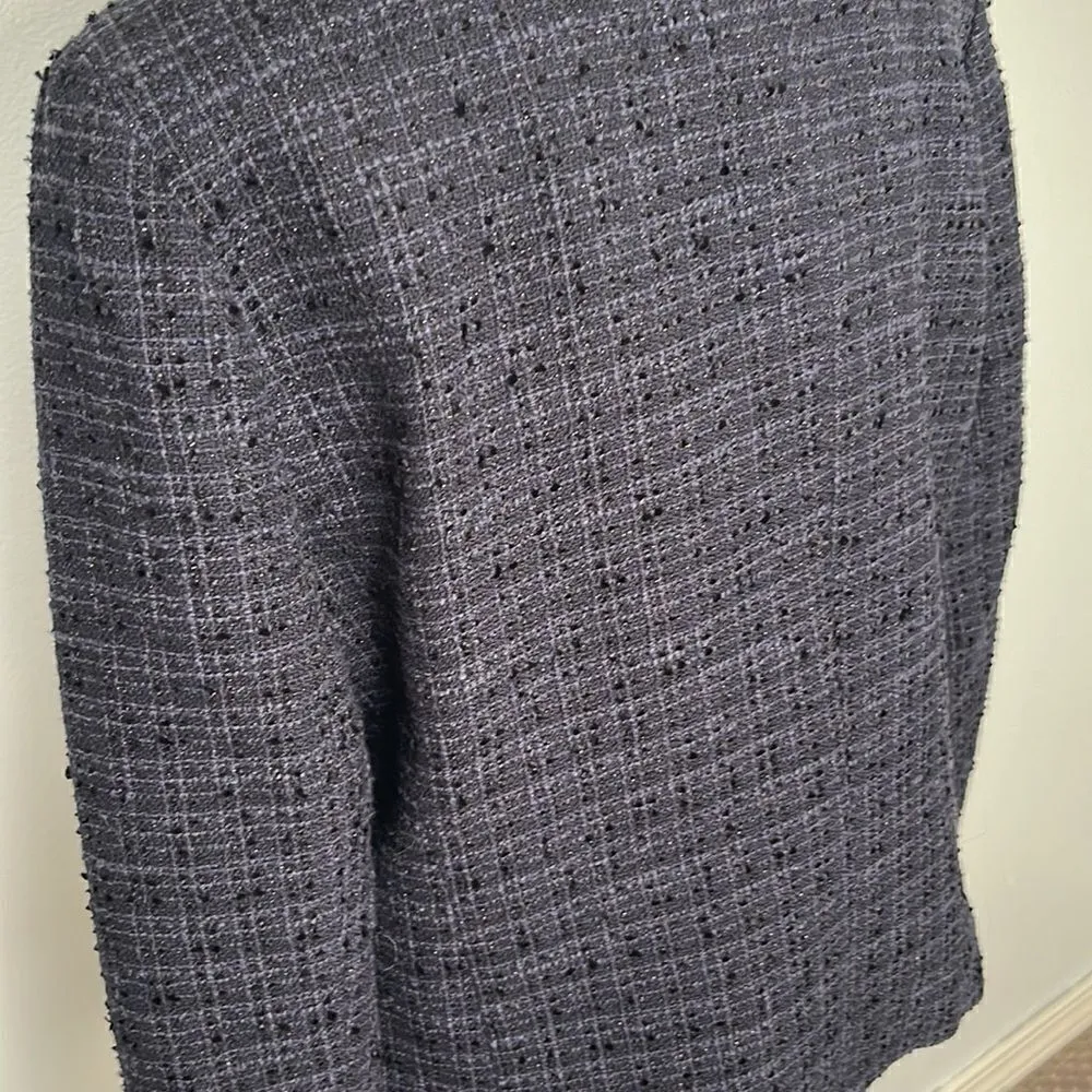 Ann Taylor Tweed suit jacket. Dark Academia. Size 4** See measurements. Cropped. - Image 7