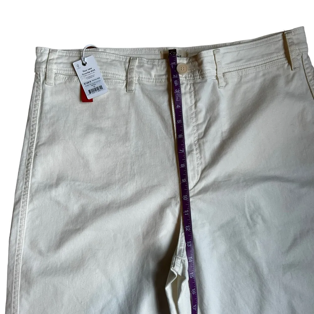 Marine Layer Bridget Slim Wide Leg Crop White Pant Size 14 NWT - Image 13