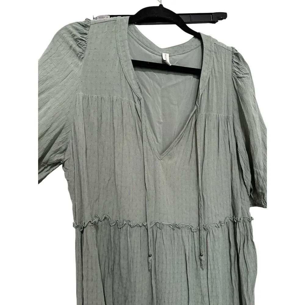 JOPLIN DRESS Gentle Fawn Size L Color Green - Image 6