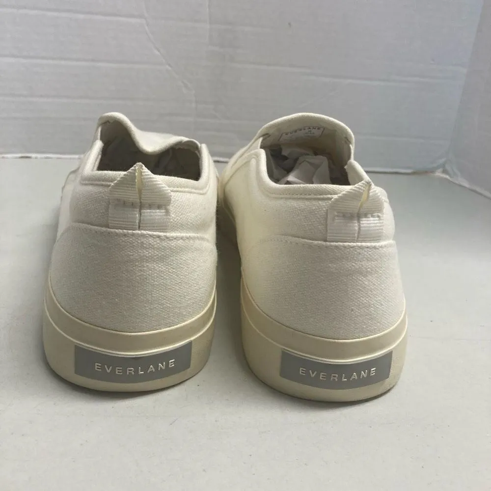 EVERLANE Unisex Slip On Sneakers Size Female 11 Men 9.5‎ White New With Defects - Image 7