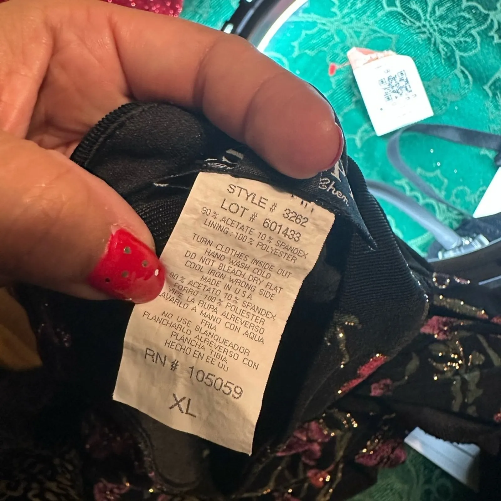 Xscape Black Floral Glitter Open Jacket Women’s Evening Blazer - Image 6