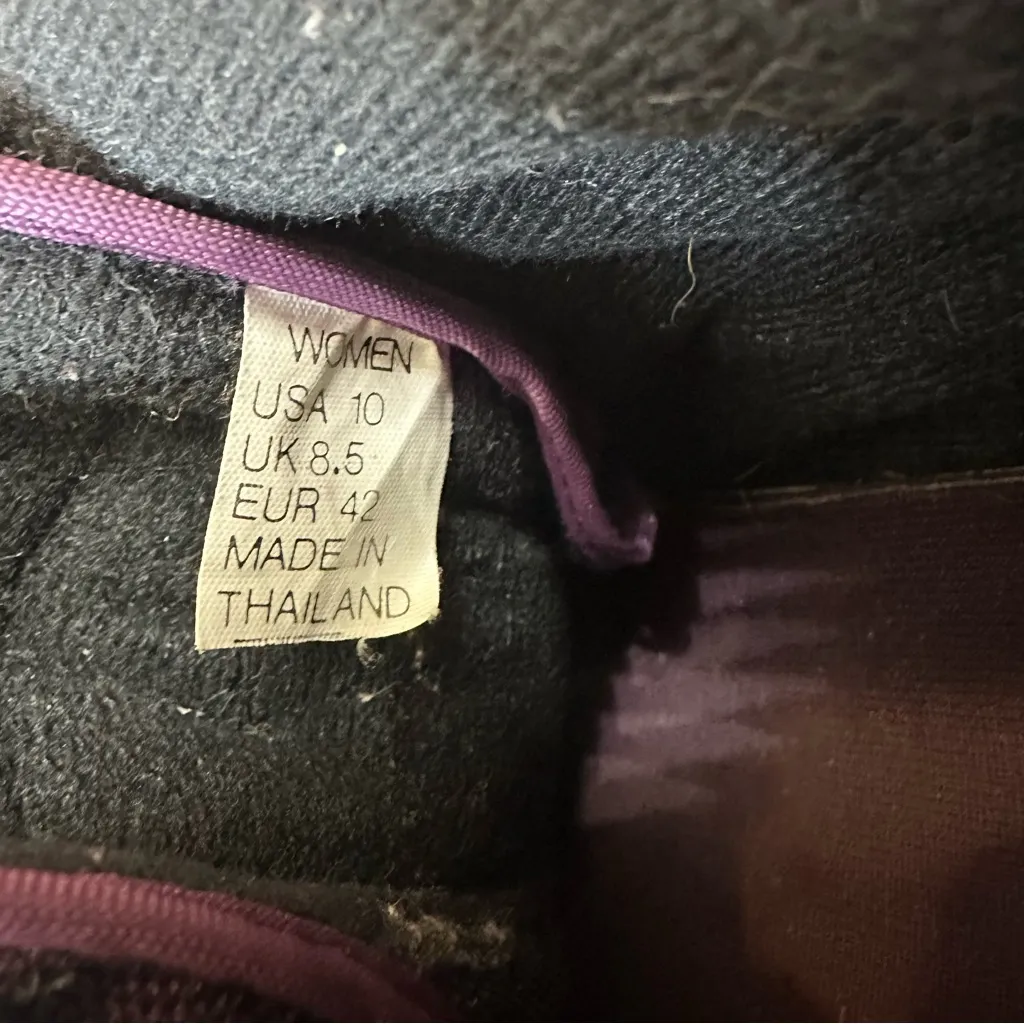 Vintage Merrell Eco Hike Boots Brown and Purple 10 - Image 6