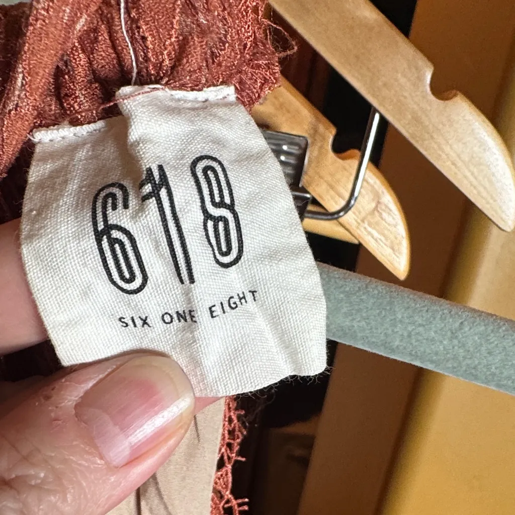 618 Six One Eight Strut & Bolt Elegant Blush Rose Lace Maxi Dress Size Small Pink - Image 2