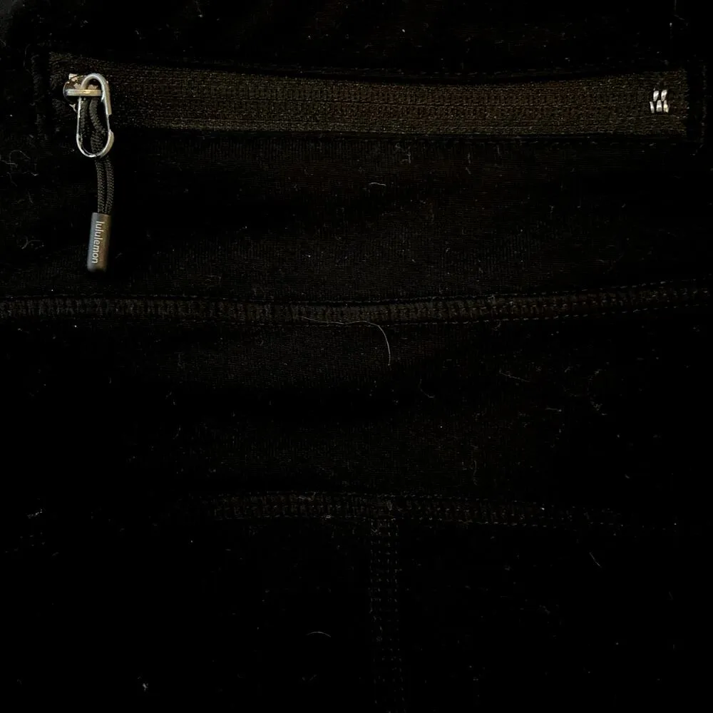 lululemon Speed Tight Cozy High-Rise Ruched Ankle Leggings Zip Pocket Black 6 - Image 4