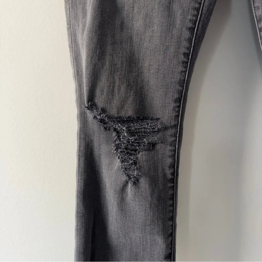 Madewell Curvy High-Rise Skinny Jeans Gray distressed button zip pockets stretch - Image 3