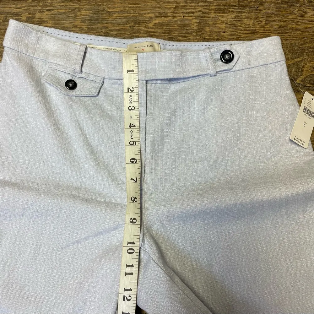 NEW Anthropologie The Essential Slim Sky Blue Trouser Pants Womens Size 6 - Image 4