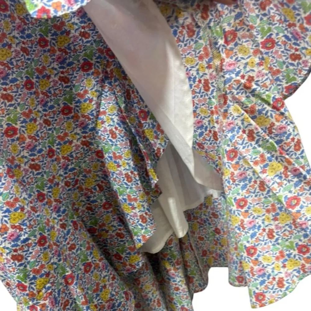 NWT J. Crew Liberty of London Ditsy Floral Ruffle Hem Sleeveless Dress Size 10‎ - Image 15