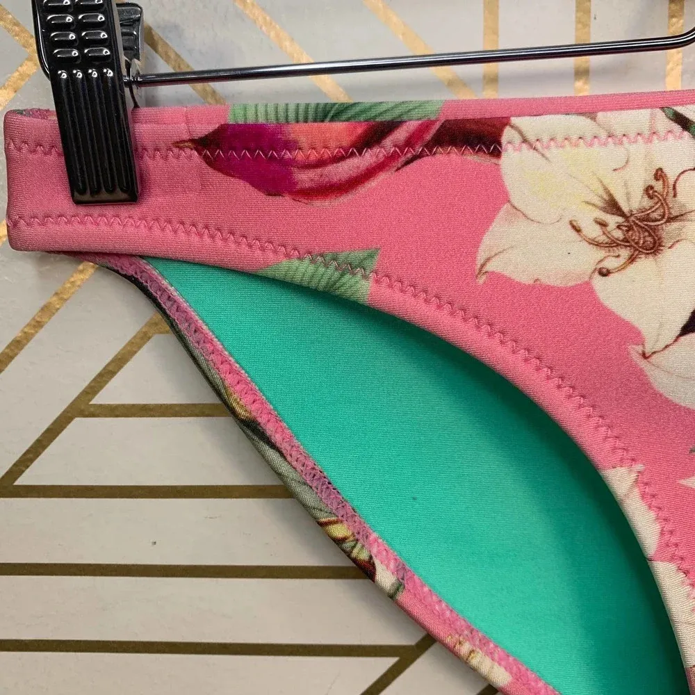 Triangl Pink Floral Neoprene‎ Bikini Bottom - Image 3
