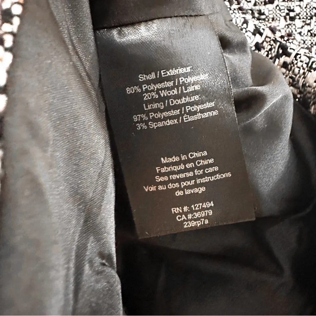 NWT Heartloom Tiffany Tweed Mini Skirt Black White Wool Blend sz XS - Image 11