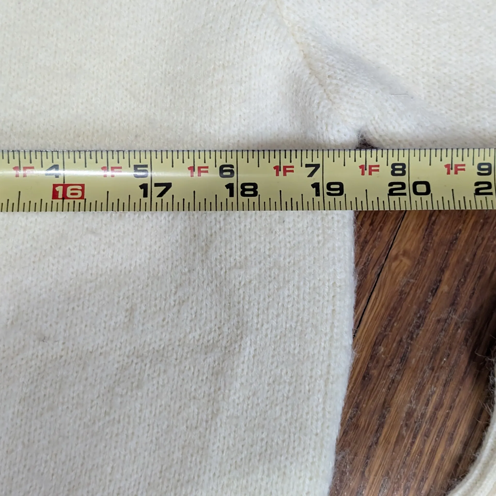 LUCCA Sweater Women's Medium Ivory Cable Knit Cardigan - Image 6